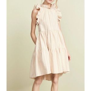 Ulla Johnson Tamsin Striped Tiered Dress Size 2